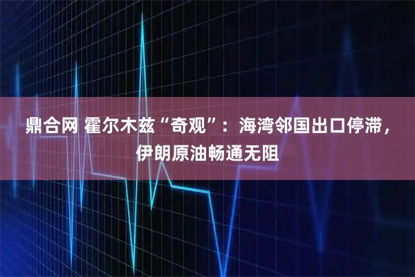 鼎合网 霍尔木兹“奇观”：海湾邻国出口停滞，伊朗原油畅通无阻